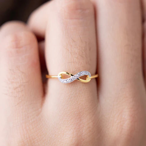 Diamond Encrusted Infinity Ring