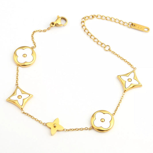 Silver/ Gold/ Rose gold Graceful Floral-Inspired Gold Bracelet – A Blooming Symbol of Elegance &amp; Beauty